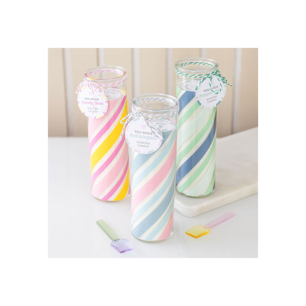 Candy Stripe Candyfloss Tube Candle