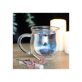 Clear Double Walled Glass Cauldron Mug