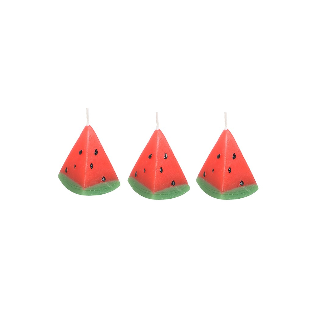 Set of 3 Watermelon Shaped Candles