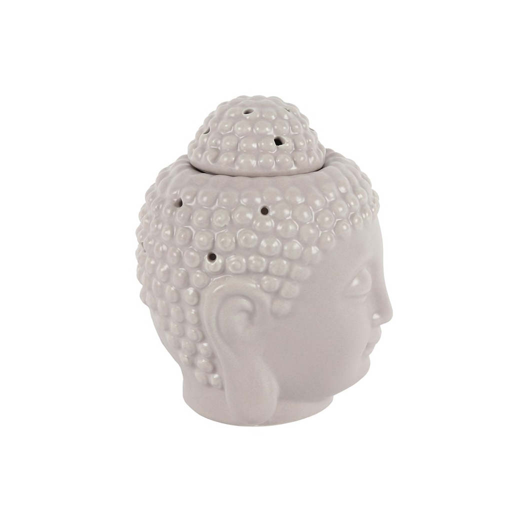 Small Grey Buddha Head Oil Burner