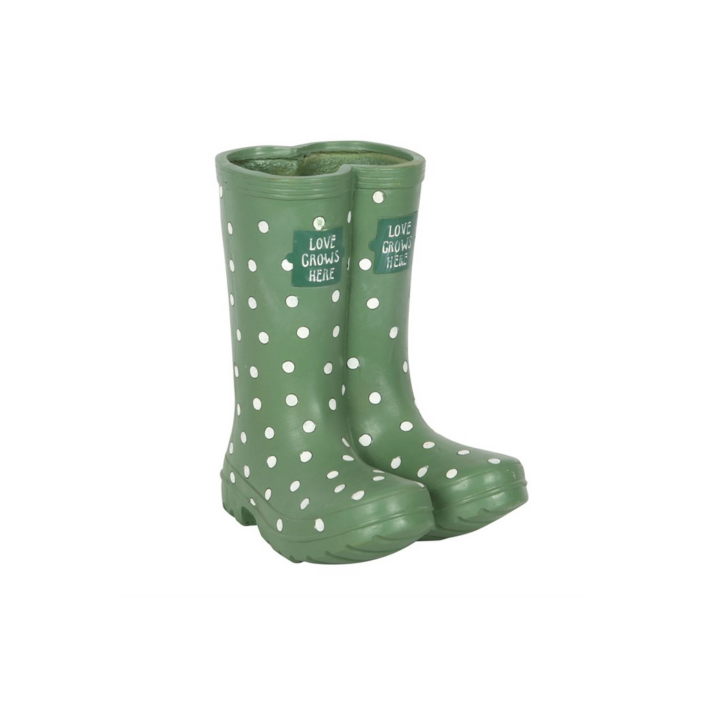 Light Green Welly Boot Planter