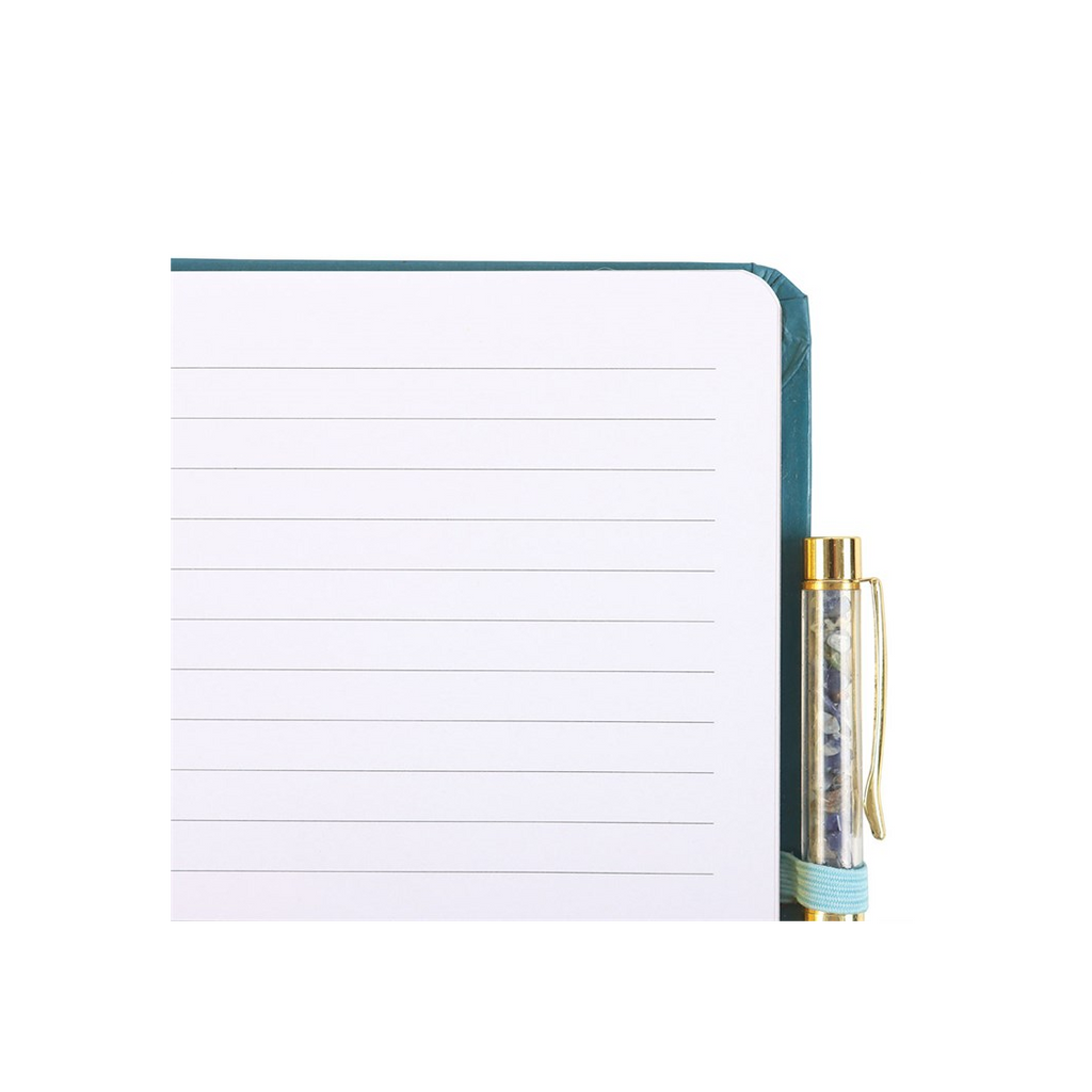 Hand of Hamsa A5 Notebook with Crystal Chip Pen