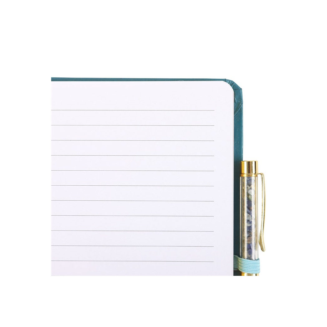 Hand of Hamsa A5 Notebook with Crystal Chip Pen