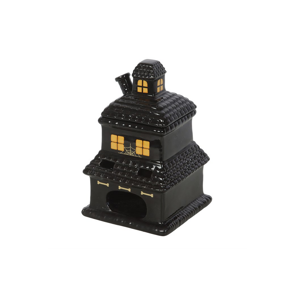 Black Haunted House Oil Burner and Wax Warmer