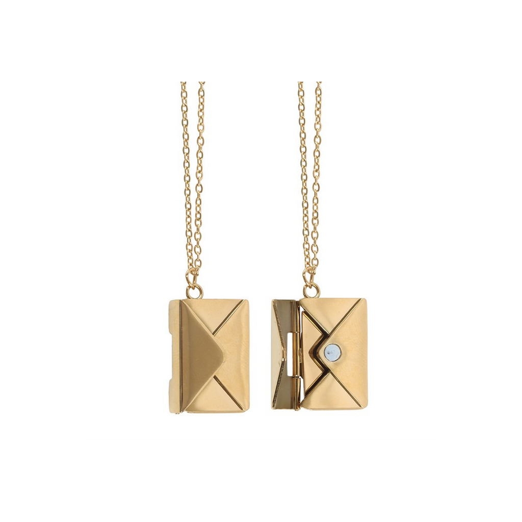 Love Letter Locket Necklace on Greeting Card