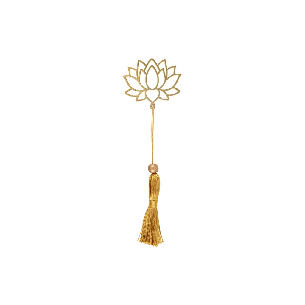 Lotus Flower Metal Bookmark