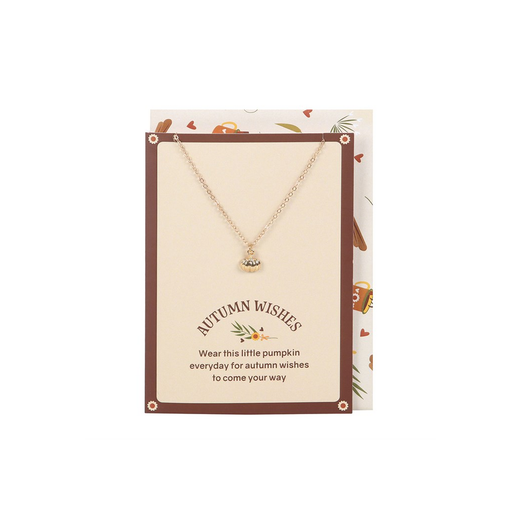 Pumpkin Necklace on Greeting Card