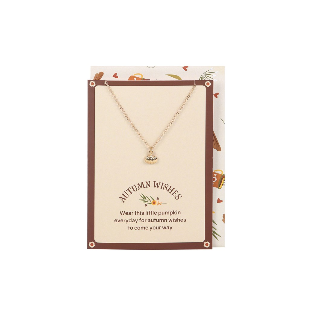 Pumpkin Necklace on Greeting Card