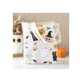 Groovy Ghost Print Polycotton Tote Bag