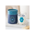 Hand of Hamsa White Rose Candle with Crystals
