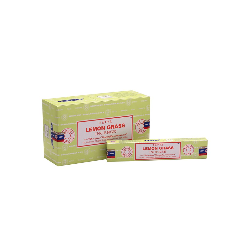 Set of 12 Lemongrass Incense Sticks by Satya (12/50)