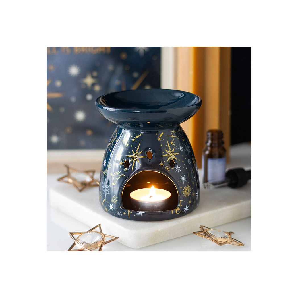 Blue Starry Night Oil Burner and Wax Warmer