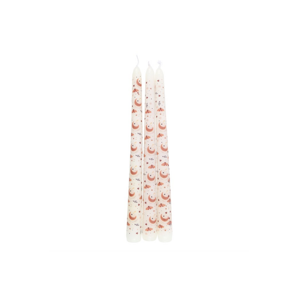 Set of 3 Harvest Moon Taper Candles