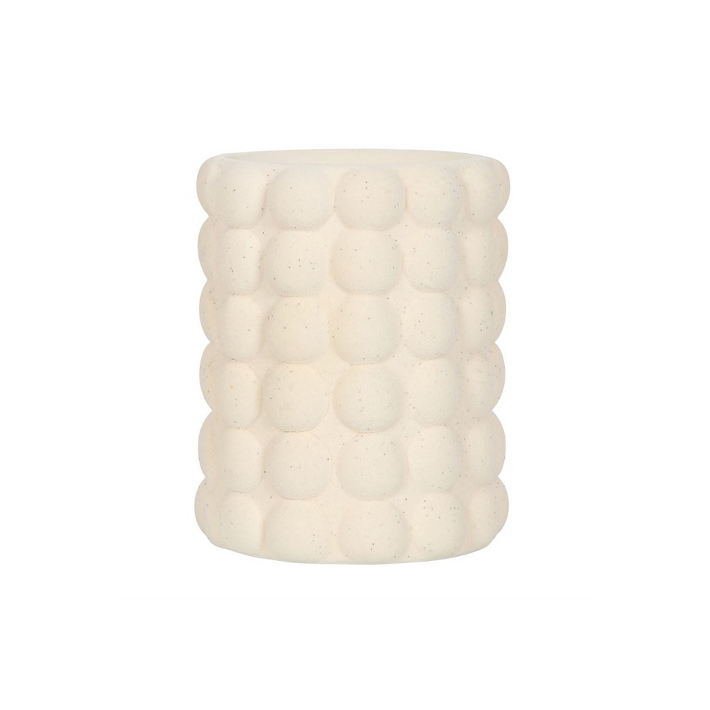 Cream Speckle Bubble Oil Burner and Wax Warmer