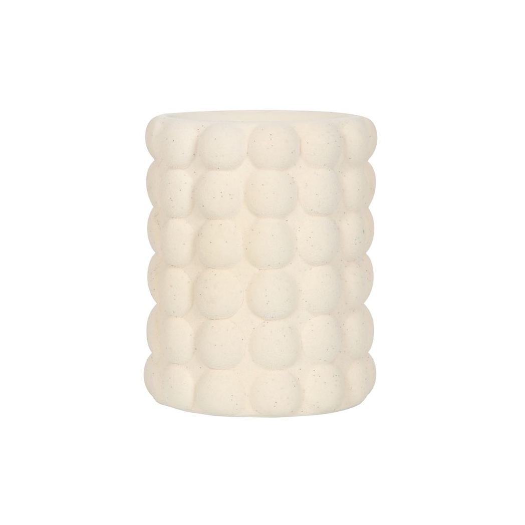 Cream Speckle Bubble Oil Burner and Wax Warmer
