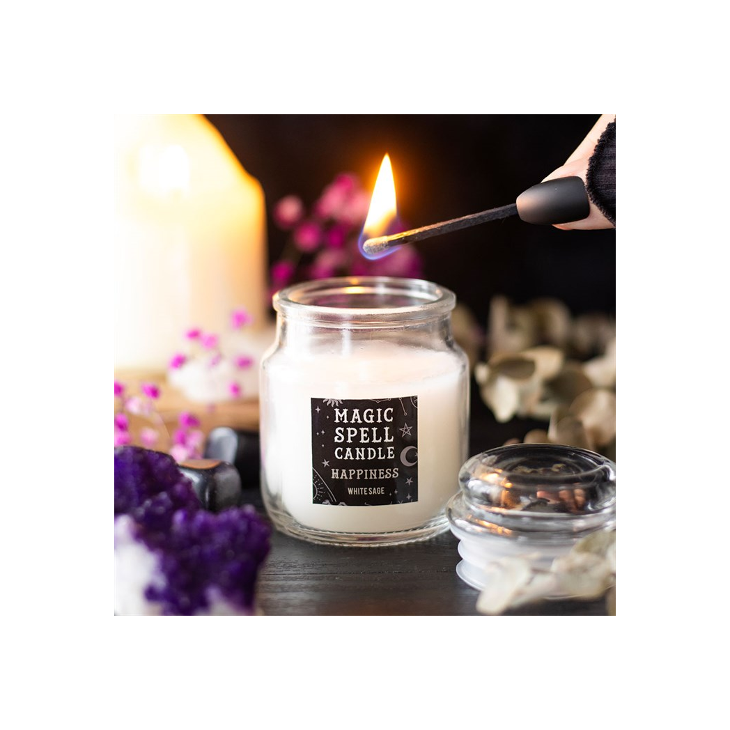 White Sage 'Happiness' Spell Candle Jar