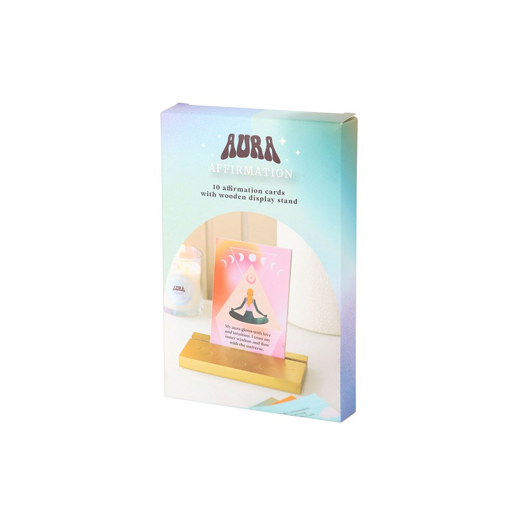Aura Affirmation Cards with Wooden Stand