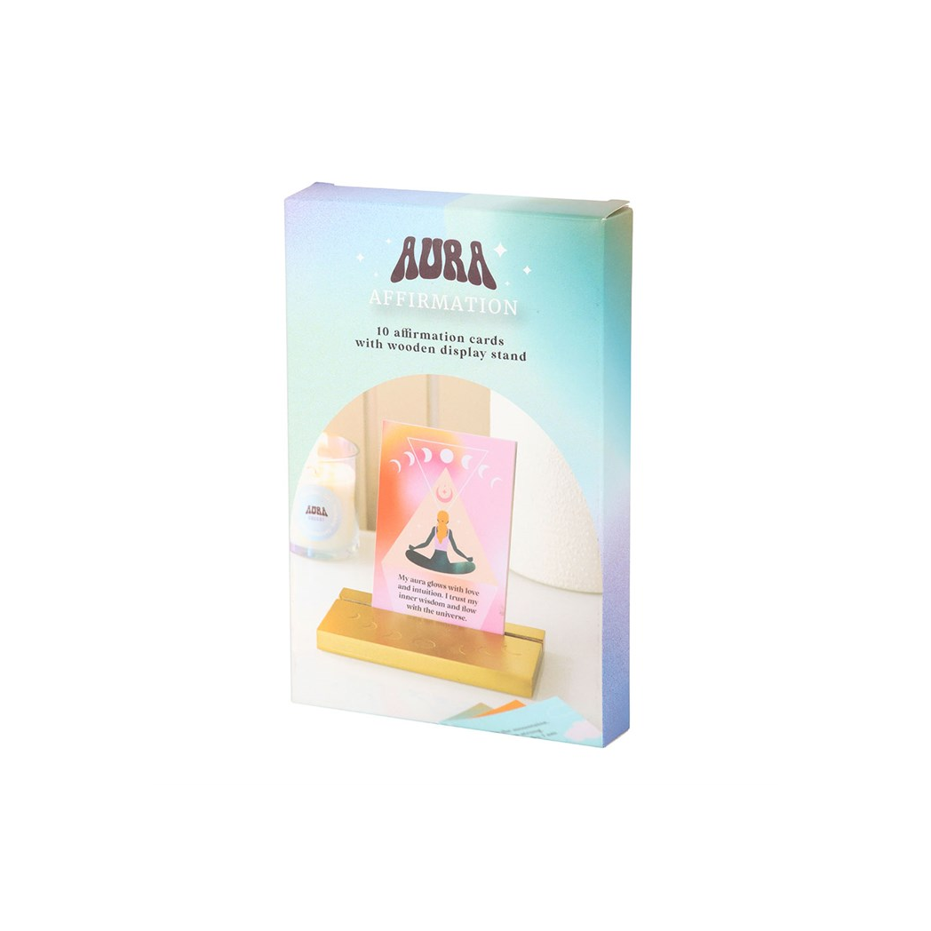 Aura Affirmation Cards with Wooden Stand