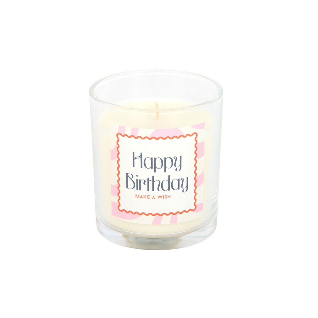 Happy Birthday Vanilla Cake Candle