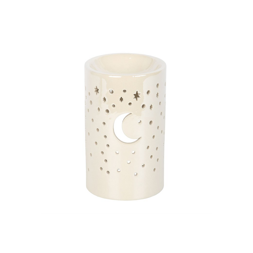 Iridescent White Moon Pillar Oil Burner