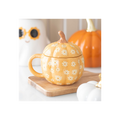 Groovy Floral Pumpkin Lidded Mug