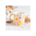 Pink and Orange Pumpkin Print Mug