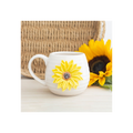 Hello Sunshine Rounded Mug with 3D Sunflower