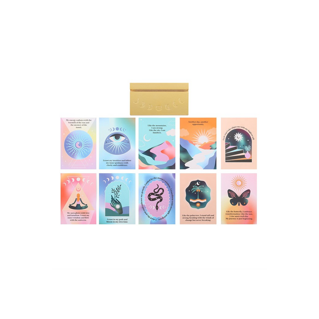 Aura Affirmation Cards with Wooden Stand