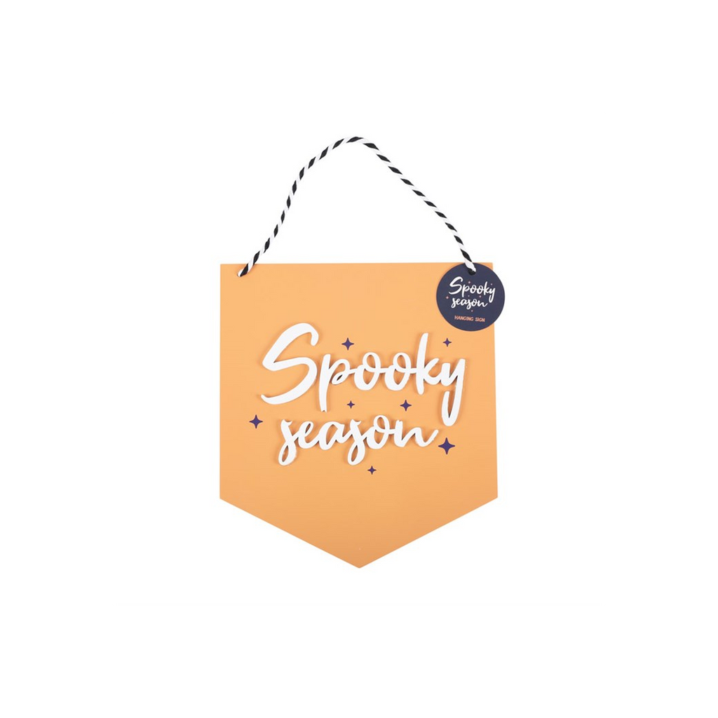 Orange Spooky Season Hanging Sign