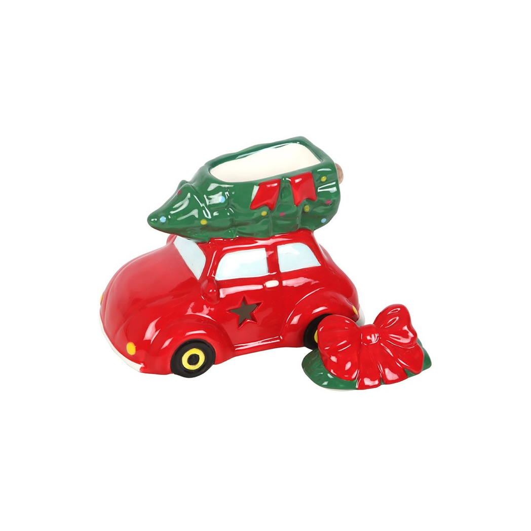 Nostalgic Car with Christmas Tree Ceramic Oil Burner and Wax Warmer