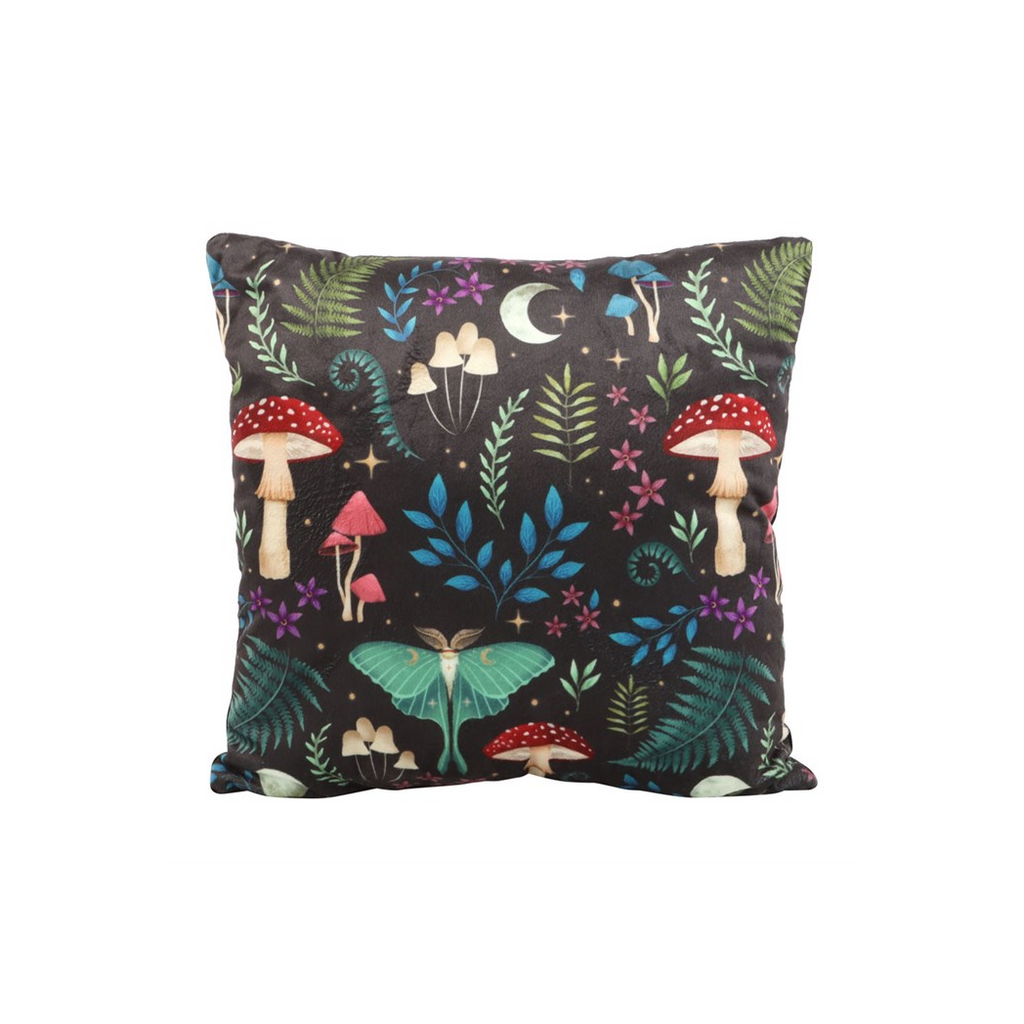 35cm Square Dark Forest Print Cushion