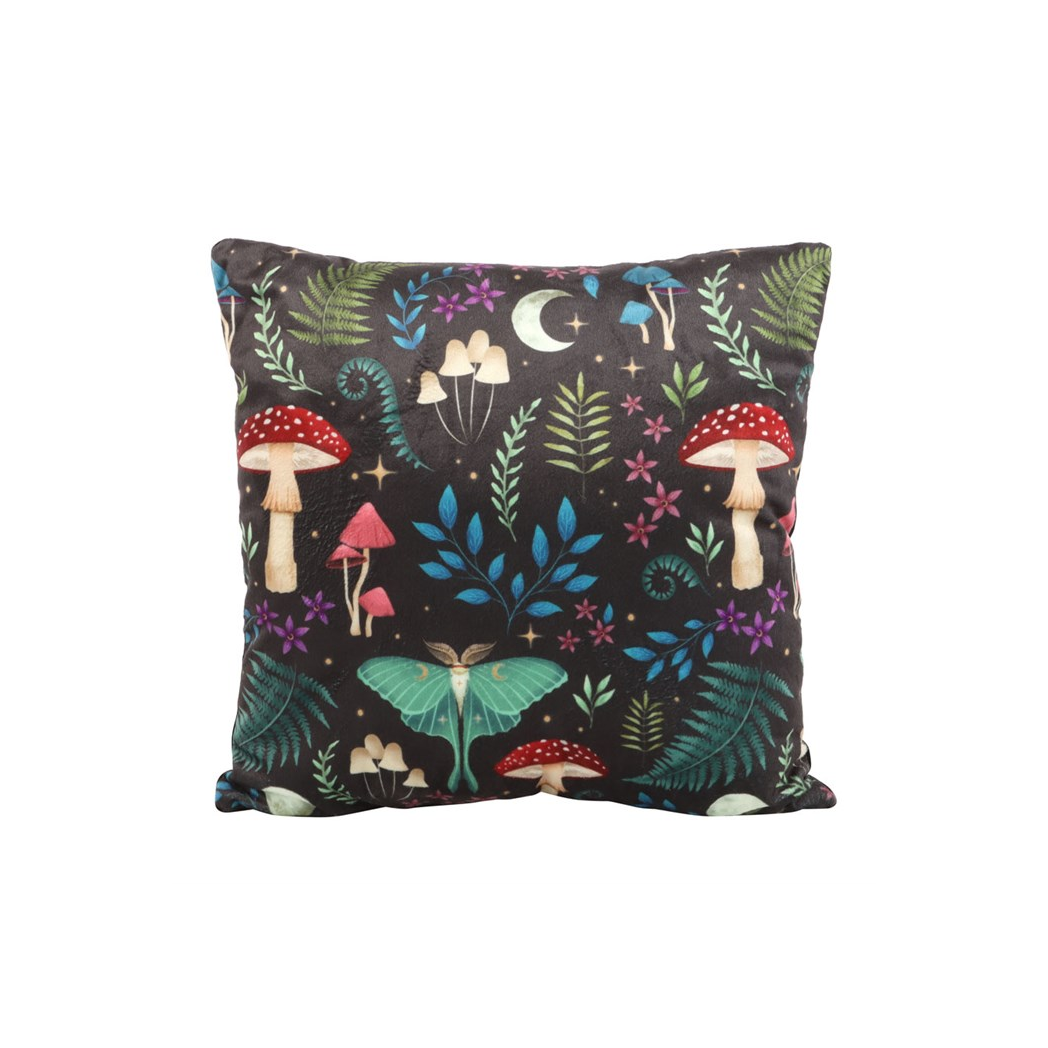 35cm Square Dark Forest Print Cushion