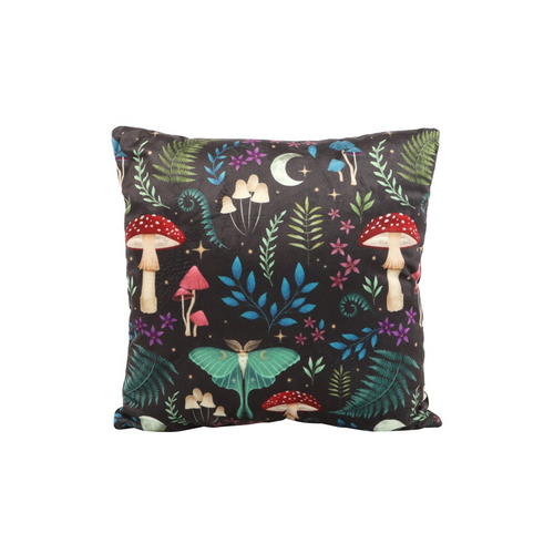 35cm Square Dark Forest Print Cushion
