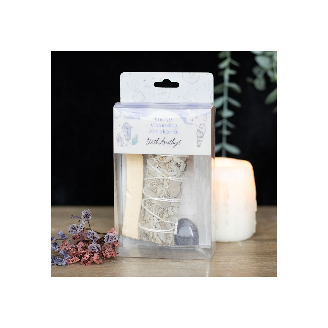 Smudge Kit with Amethyst Crystal