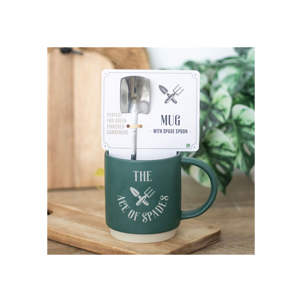 Ace of Spades Mug with Spade Spoon