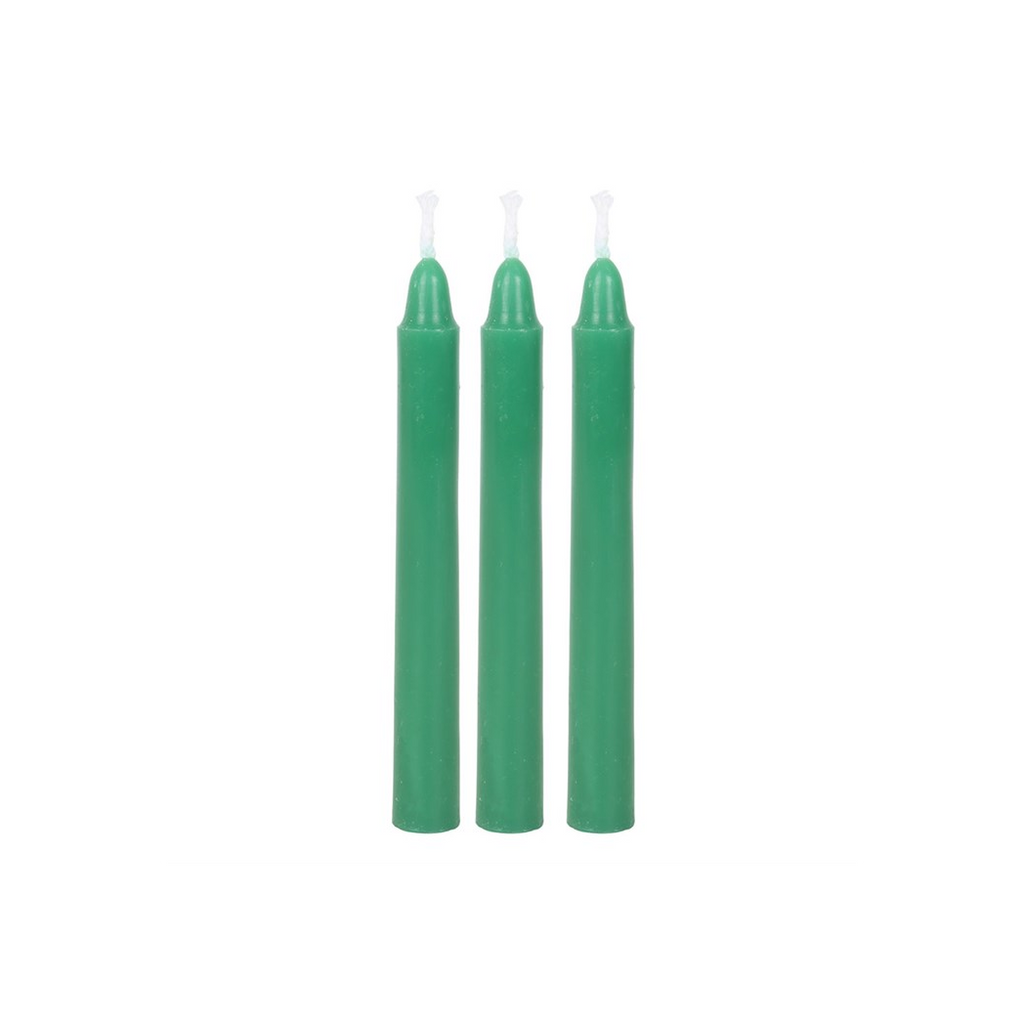 Pack of 12 Green Witch Spell Candles
