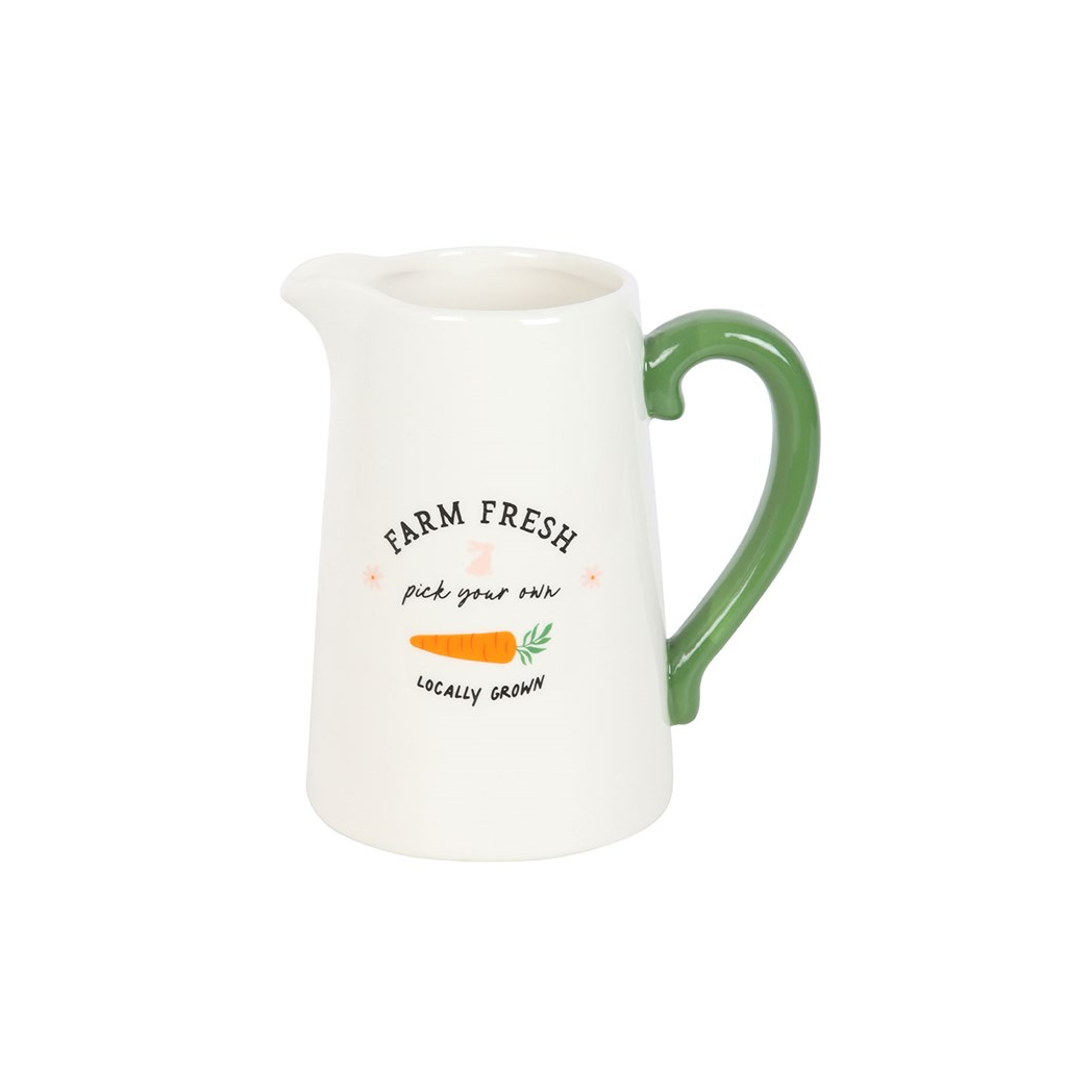 Farm Fresh Carrot Patch Ceramic Flower Jug