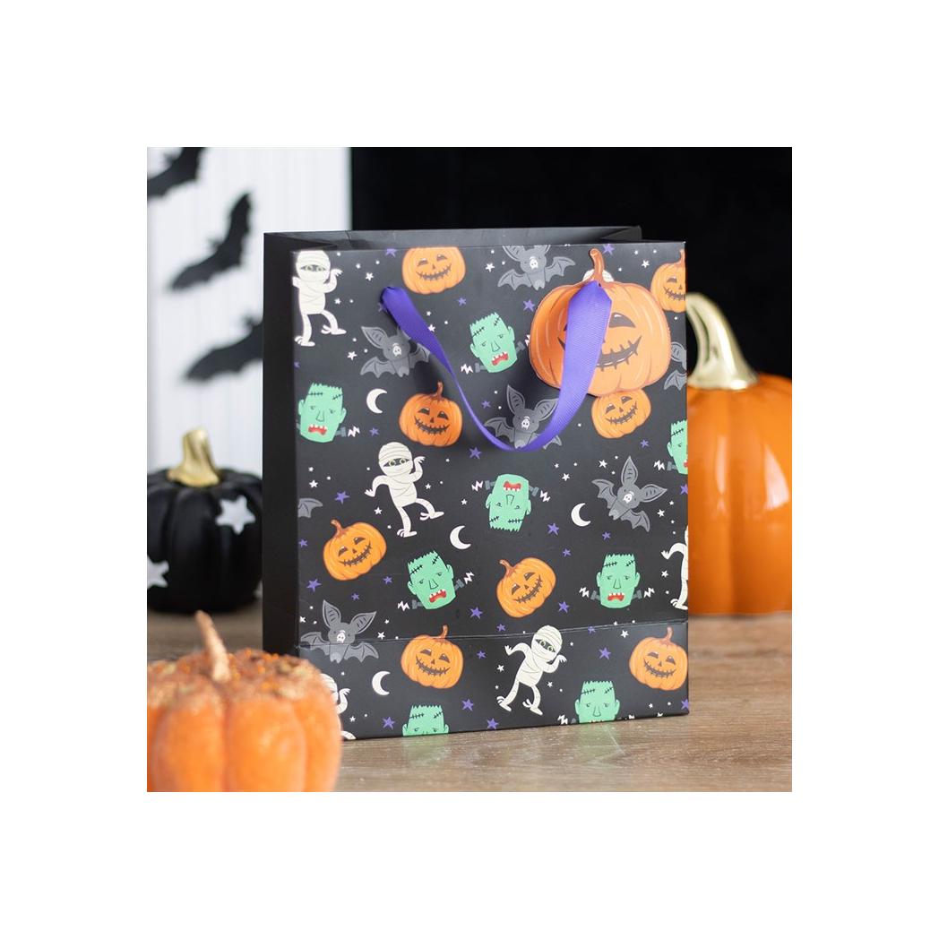 23cm Medium Monster Mash Print Gift Bag
