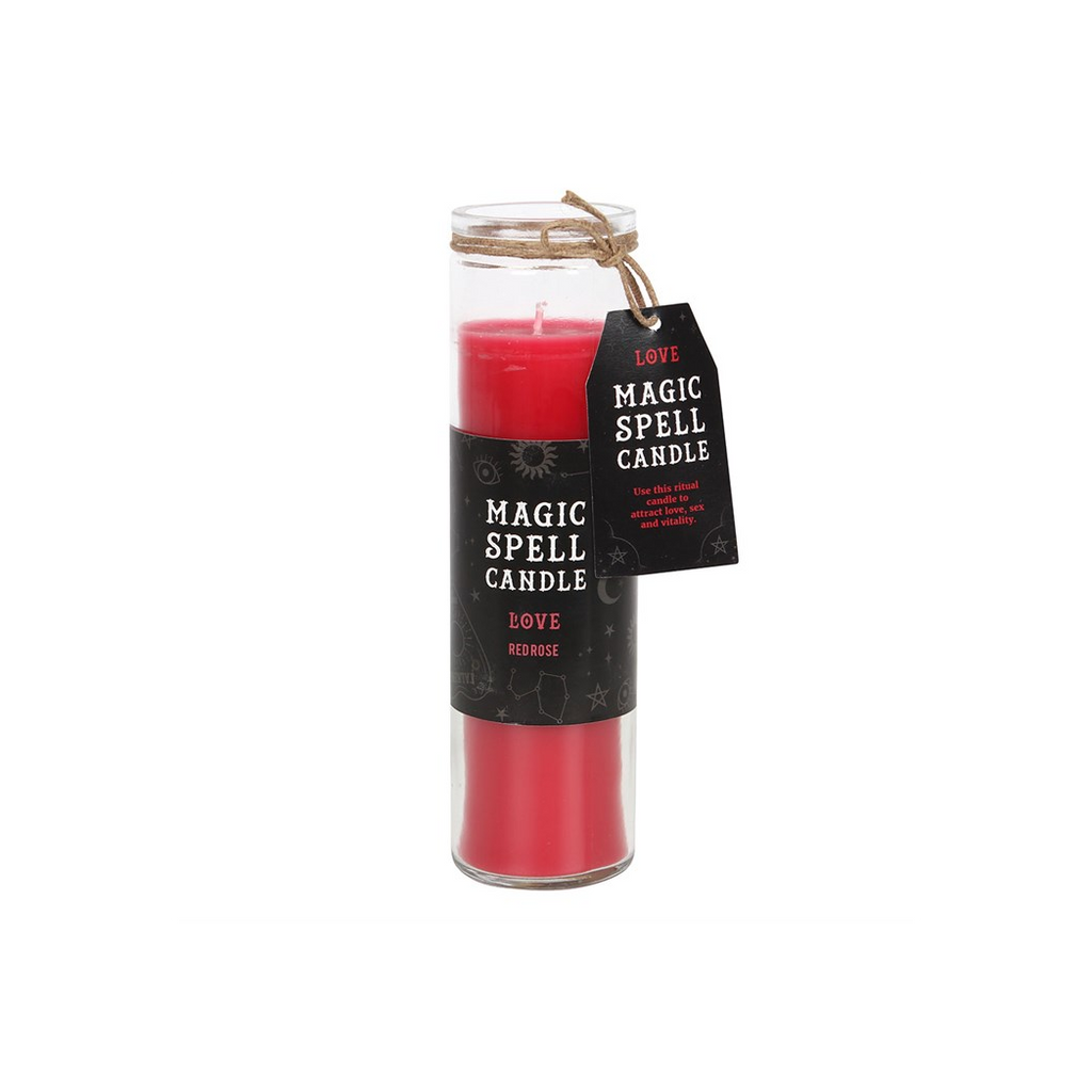 Love Red Rose Magic Spell Tube Candle