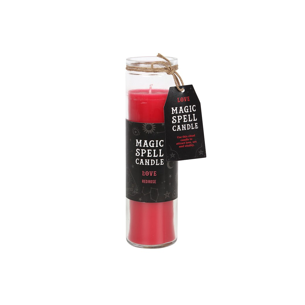 Love Red Rose Magic Spell Tube Candle