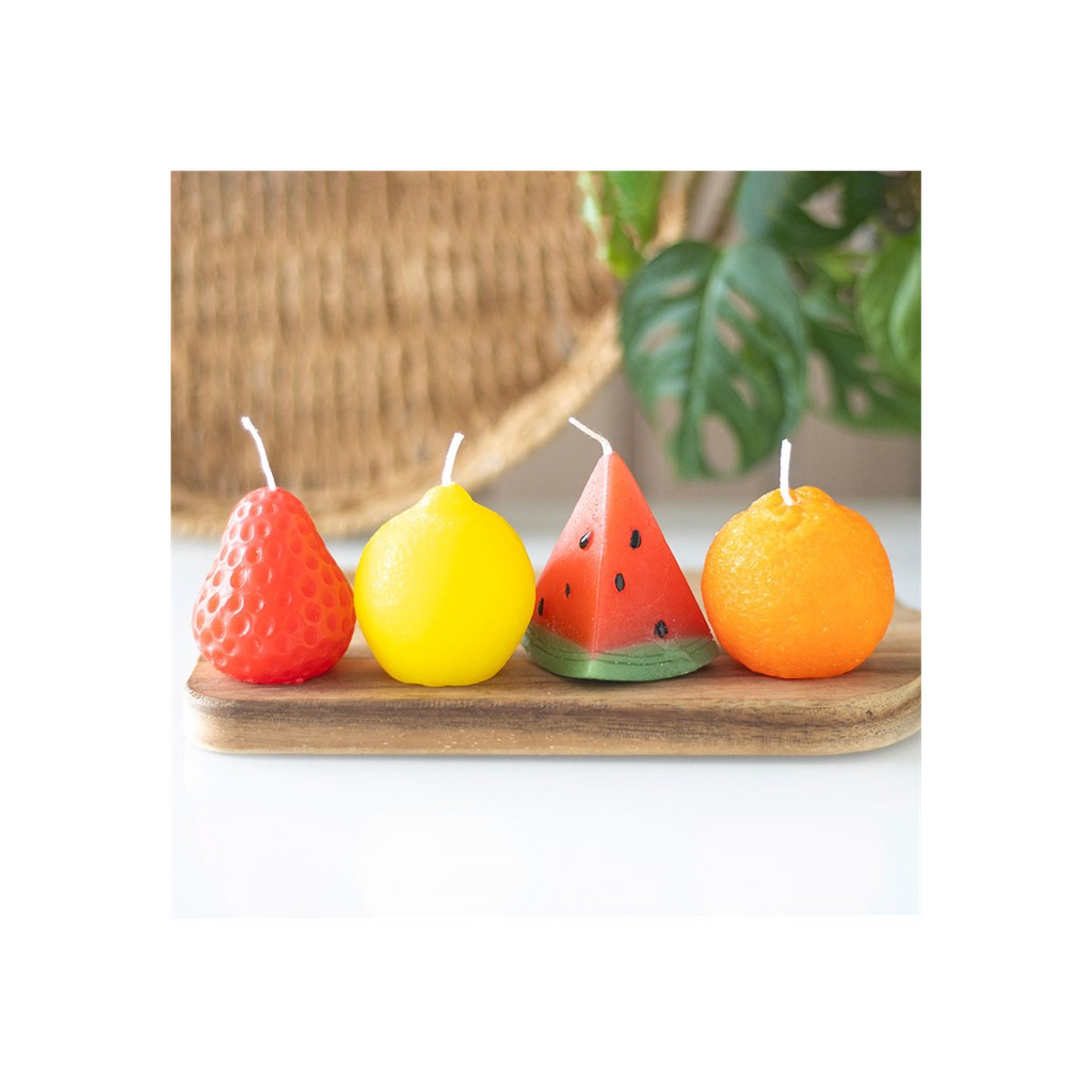 Set of 4 Fruit Shaped Candles