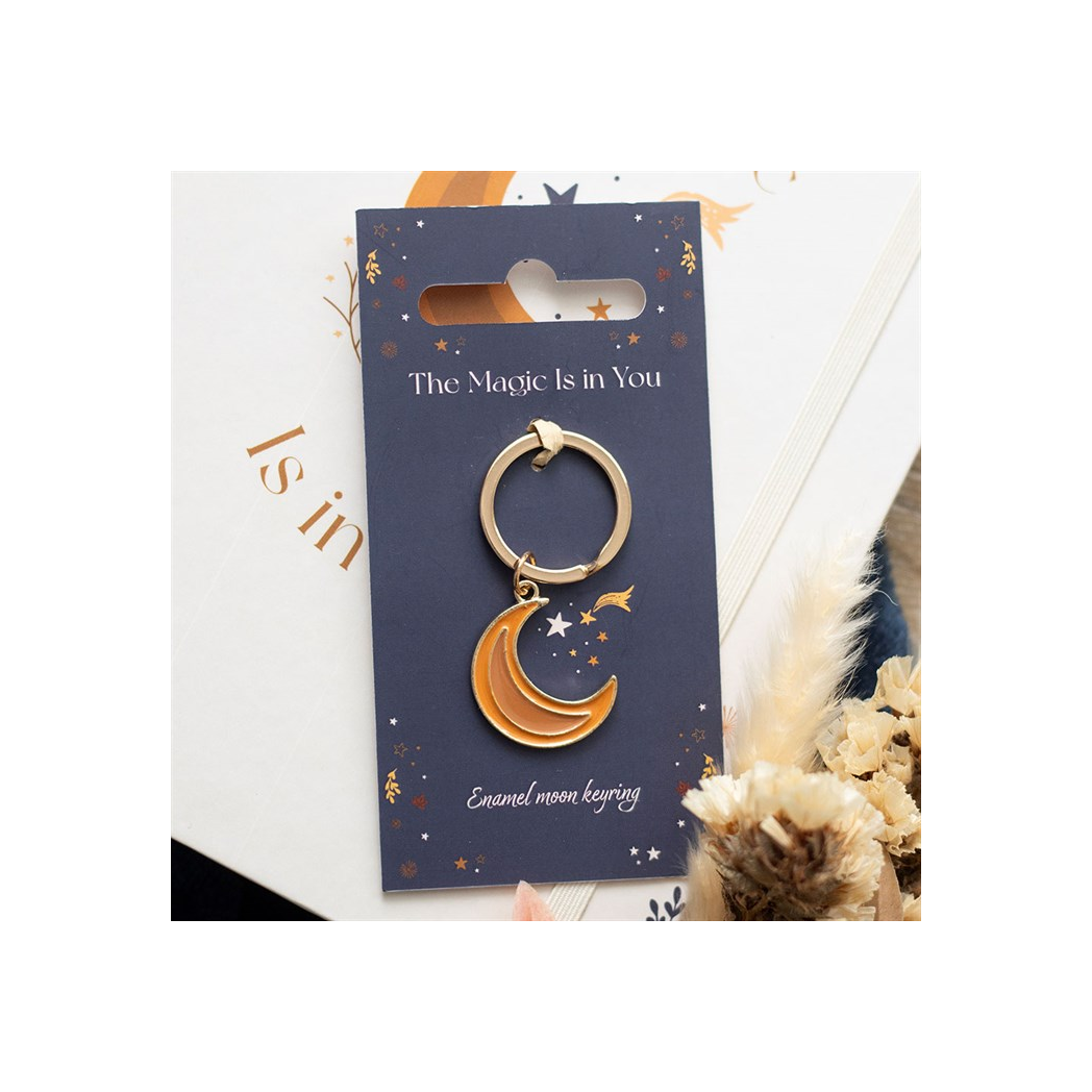 Autumn Magic Moon Keyring