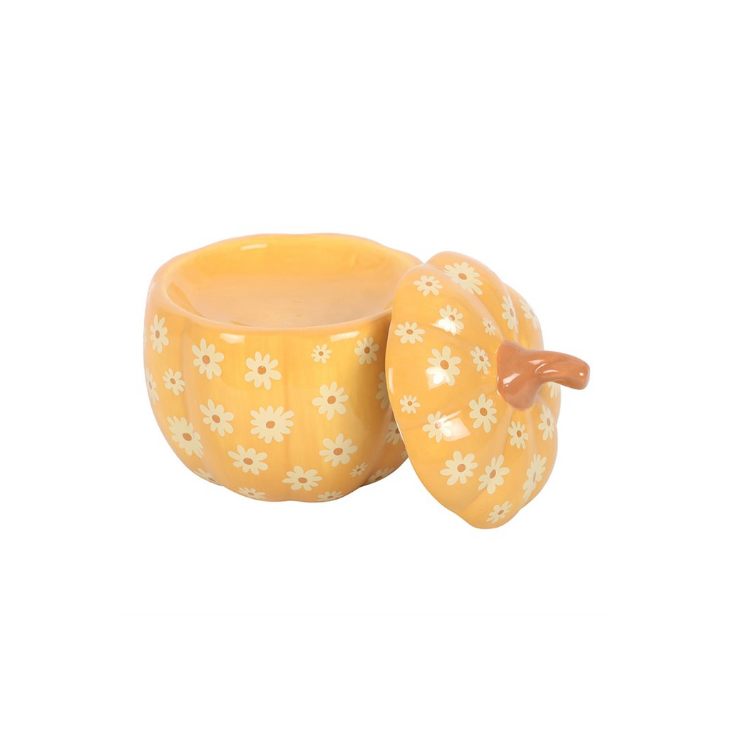 Groovy Floral Pumpkin Oil Burner