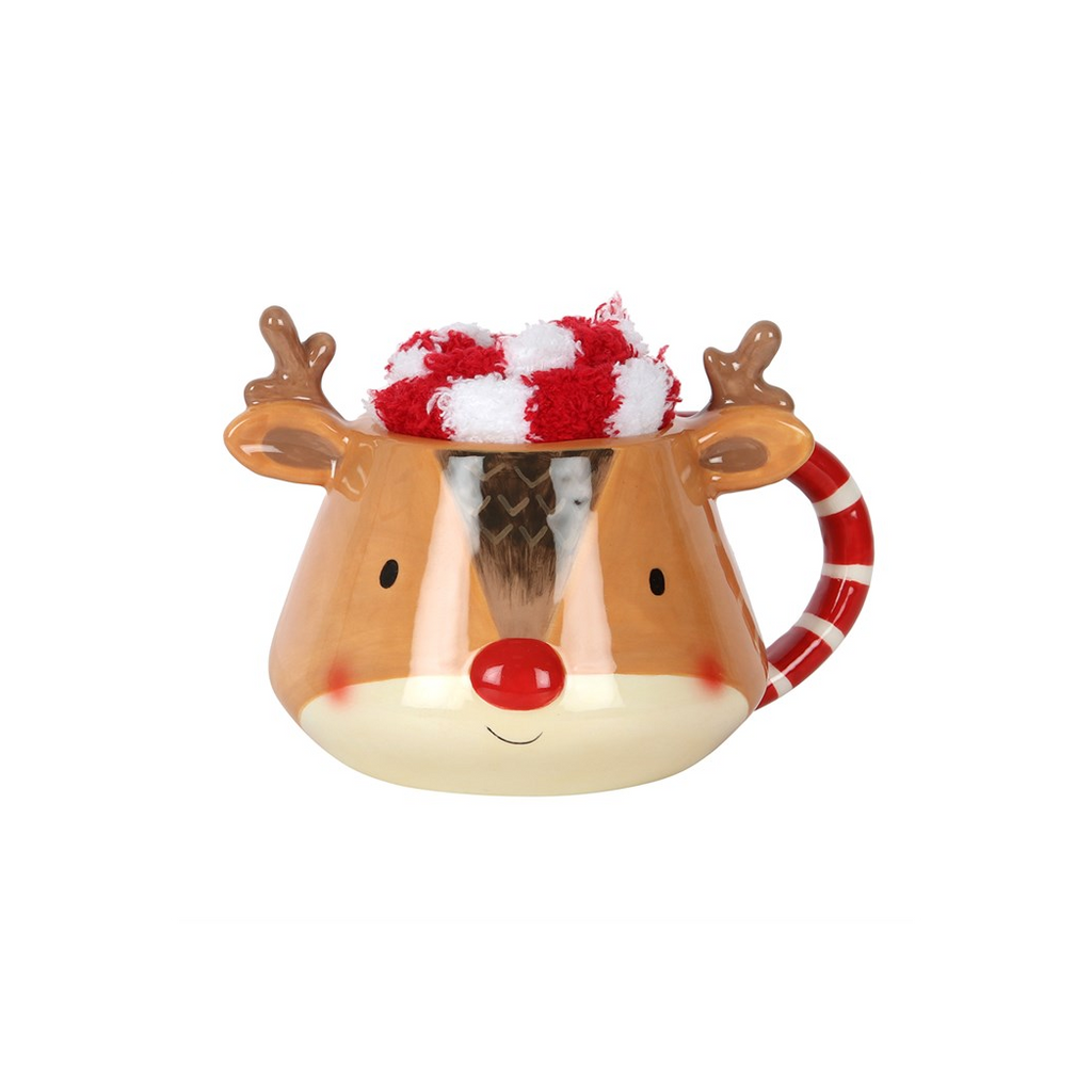 Reindeer Mug and Socks Set