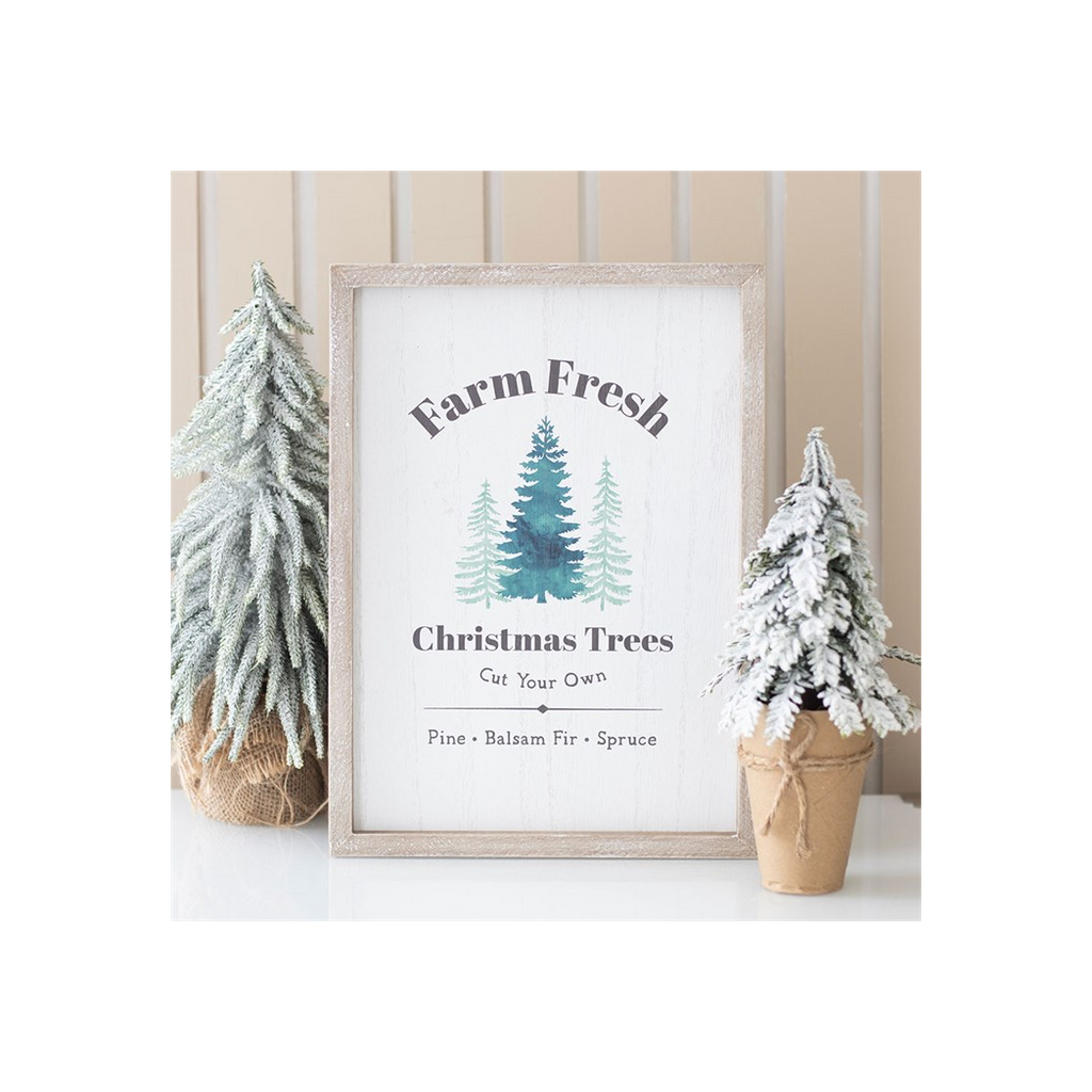 Farm Fresh Christmas Trees Framed Wall Art Print