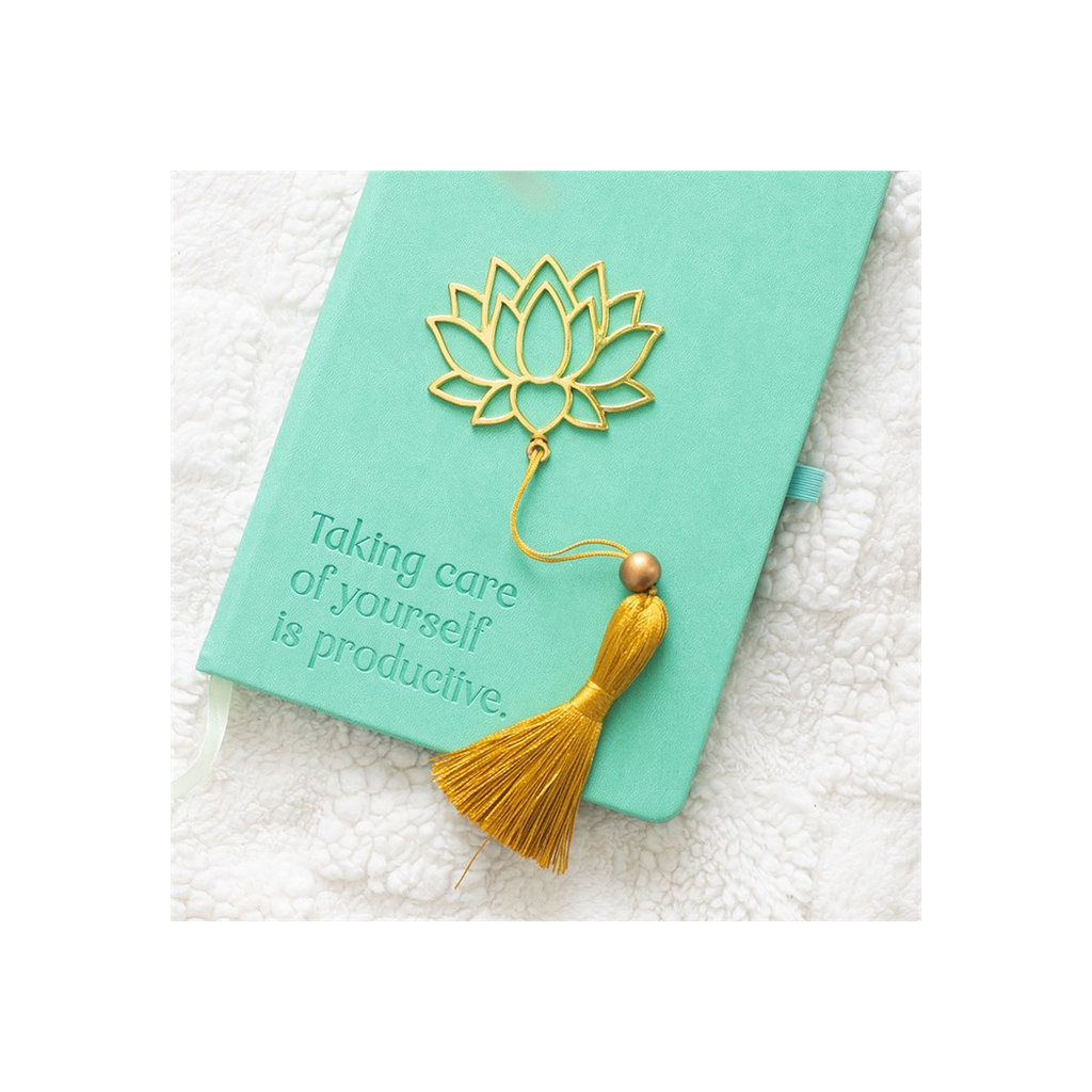 Lotus Flower Metal Bookmark