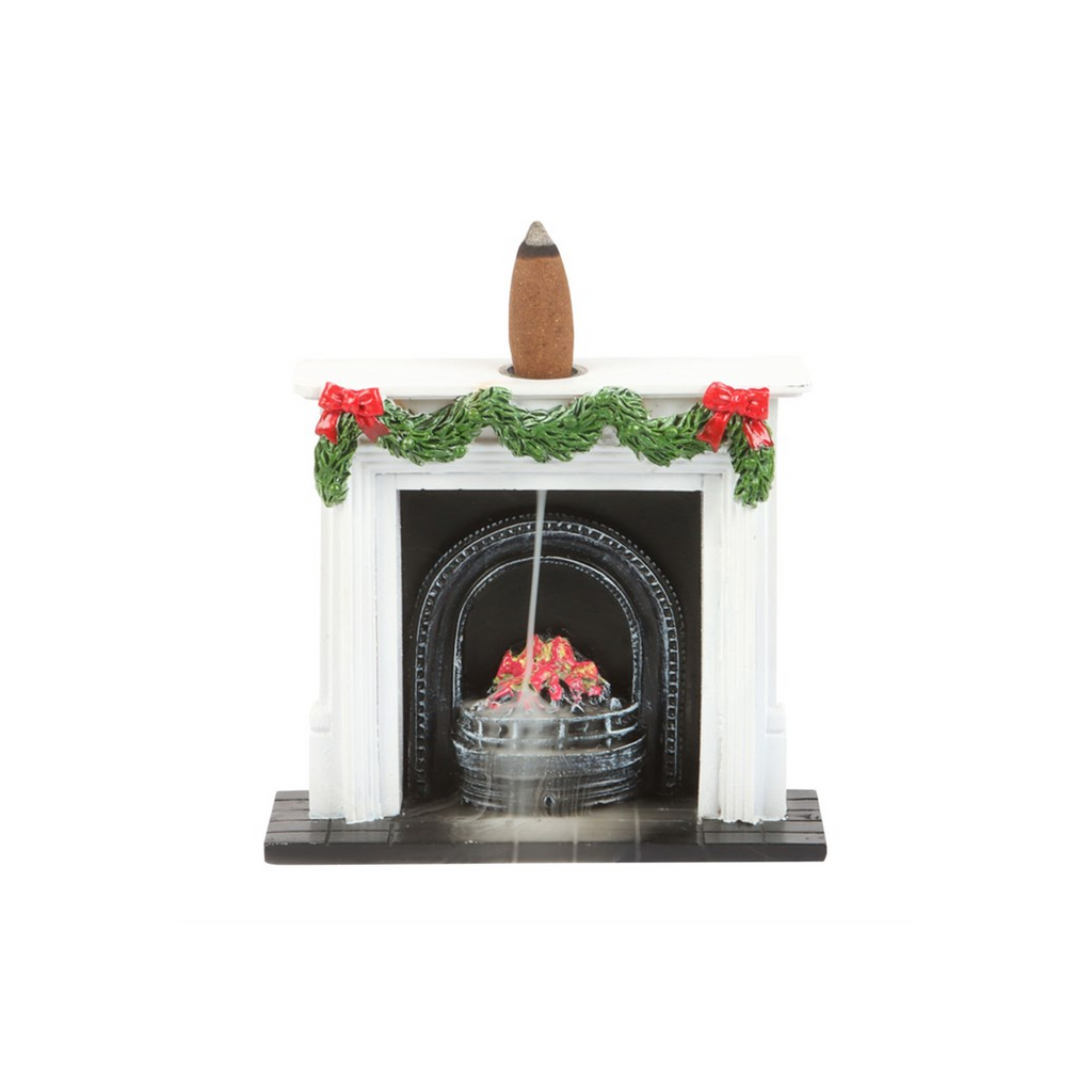 Christmas Fireplace Backflow Incense Burner