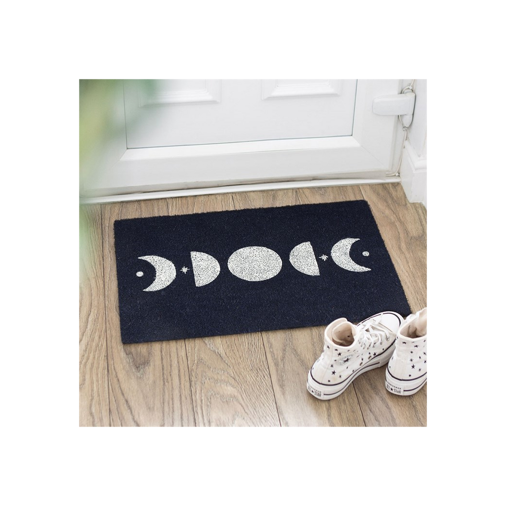 Dark Blue Moon Phase Doormat