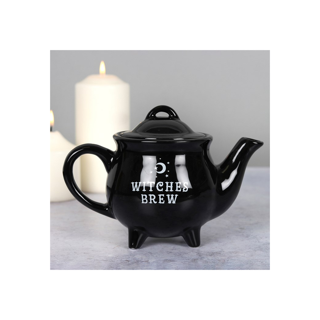 Witches Brew Black Ceramic Tea Pot