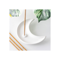 White Crescent Moon Incense Stick Holder